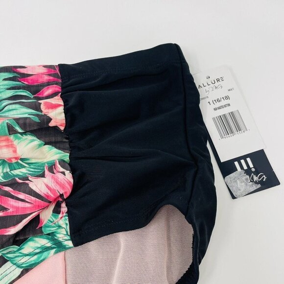 Allure by IMG Womens Size 16/18 Floral Printed High-Waist Bikini Bottoms 1491 - Picture 3 of 5